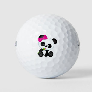 Panda illustration design golf balls