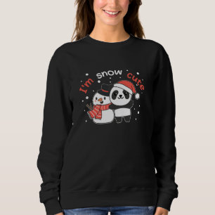 Panda I'm Snow Cute Snowman Snow Pun Sweatshirt