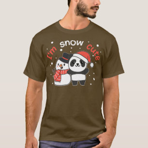 Panda I'm Snow Cute Snowman Snow Pun  T-Shirt