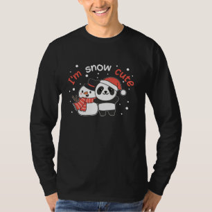 Panda I'm Snow Cute Snowman Snow Pun T-Shirt
