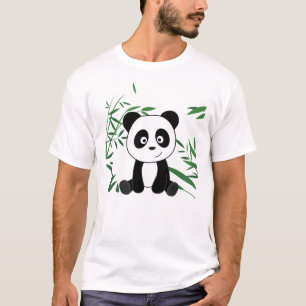 Panda In Bamboo Cute Animals For Kids Panda Bear T-Shirt