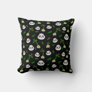 Panda in the bamboo jungle cushion