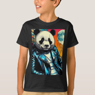 Panda In The City 2 Sticker T-Shirt