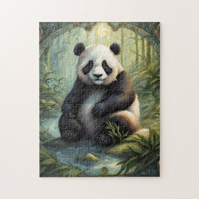 panda in the forest jigsaw puzzle (Vertical)