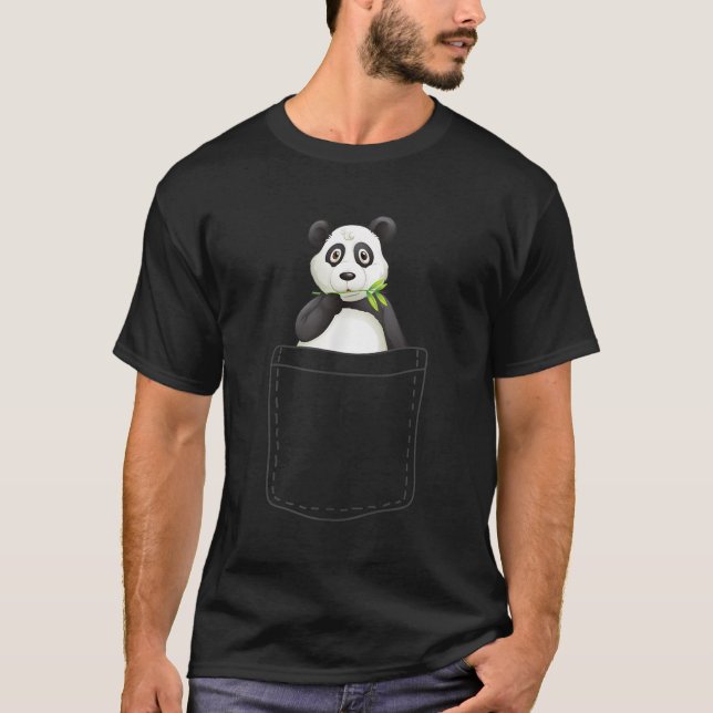 Panda In The Pocket Panda T-Shirt (Front)