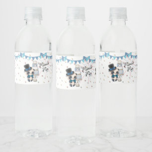 Panda in Top Hat Panda Pop Water Bottle Labels