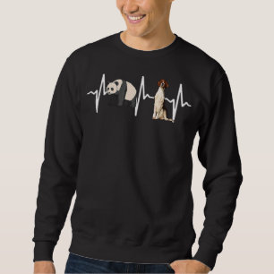Panda Irish Red And White Setter Heartbeat Dog Sweatshirt