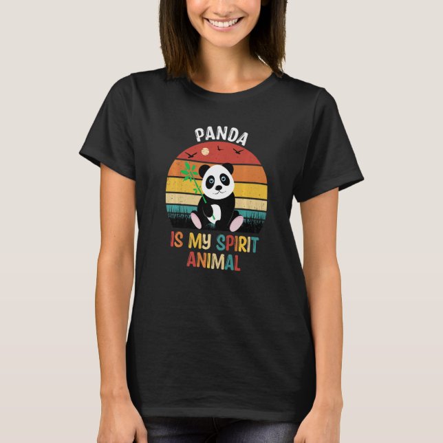 Panda Is My Spirit Animal  Panda T-Shirt (Front)