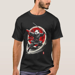 Panda Japanese Ninja Samurai Warrior Japan Men Wom T-Shirt