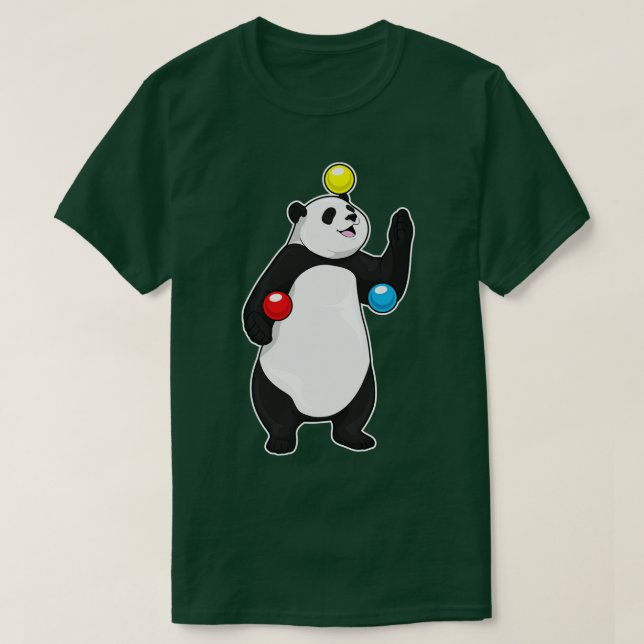 Panda Juggler Juggle T-Shirt (Design Front)