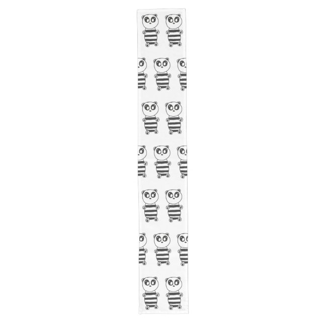 Panda Kid  Long Table Runner (Front)