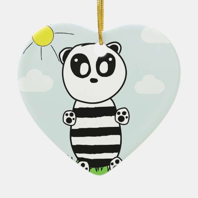 Panda Kids    Ceramic Tree Decoration (Front)