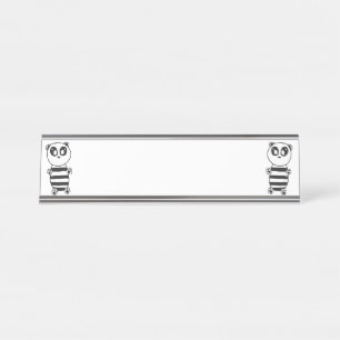 Panda Kids  Desk Name Plate