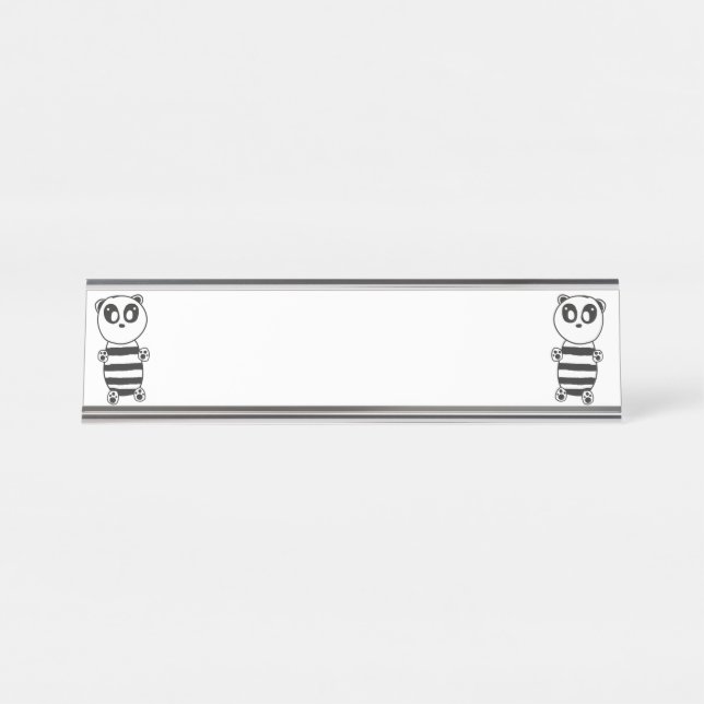 Panda Kids  Desk Name Plate (Front)