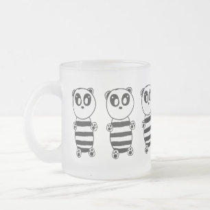 Panda Kids Frosted Glass Coffee Mug
