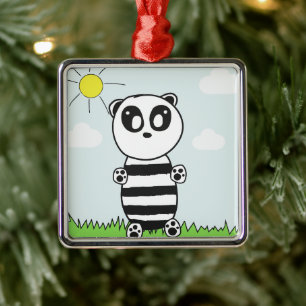 Panda Kids   Metal Tree Decoration