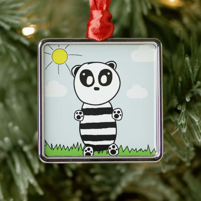 Panda Kids   Metal Tree Decoration (Tree)