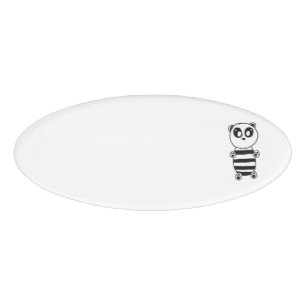 Panda Kids Name Tag
