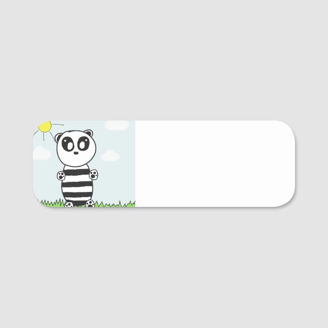 Panda Kids  Name Tag (Front)