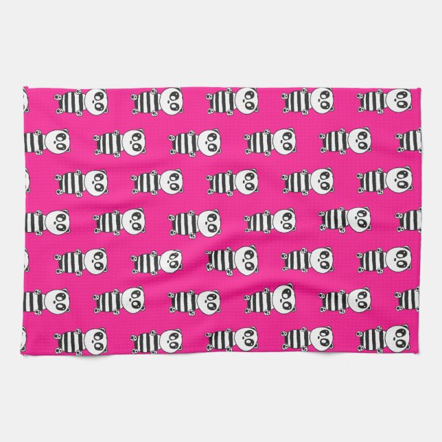 Panda Kids  Tea Towel (Horizontal)