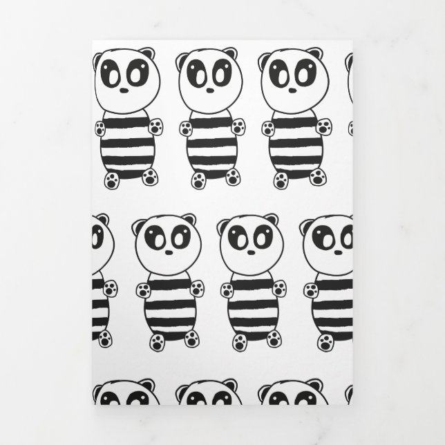 Panda Kids  Tri-Fold Announcement (Cover)
