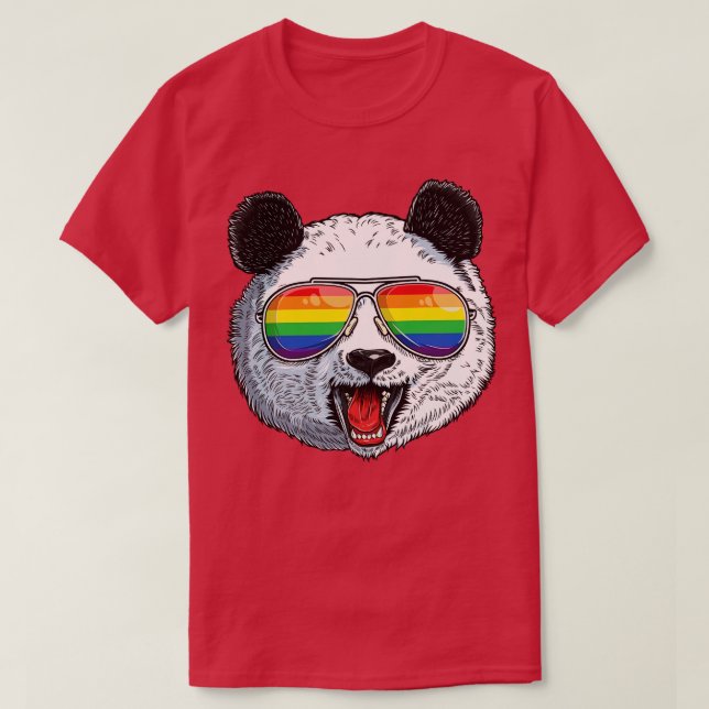 Panda LGBT Gay Pride for Men Women Boys Girls T-Shirt (Design Front)