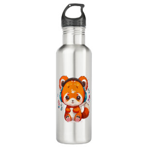 Panda Listening to Kpop Music 710 Ml Water Bottle