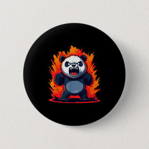 Panda Looking Angry Graphic Funny Panda Kawaii  6 Cm Round Badge