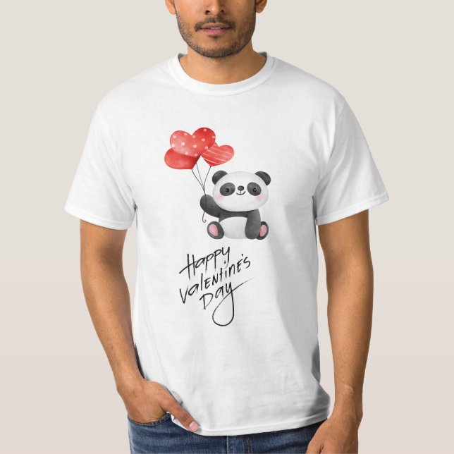 Panda Love Balloons T-Shirt (Front)