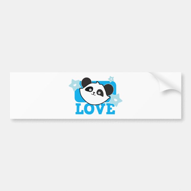 Panda love bumper sticker (Front)