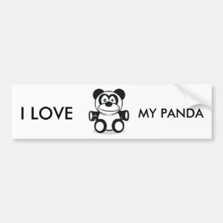 PANDA LOVE BUMPER STICKER