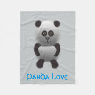 panda love fleece blanket