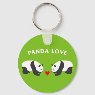 Panda Love (Green) Key Ring