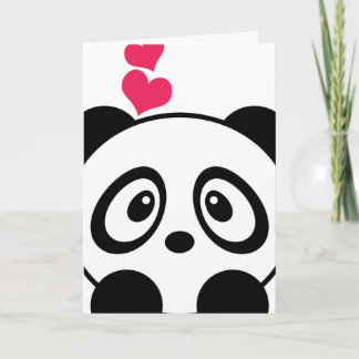 Panda love greeting card
