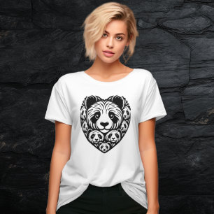 Panda love heart T-Shirt