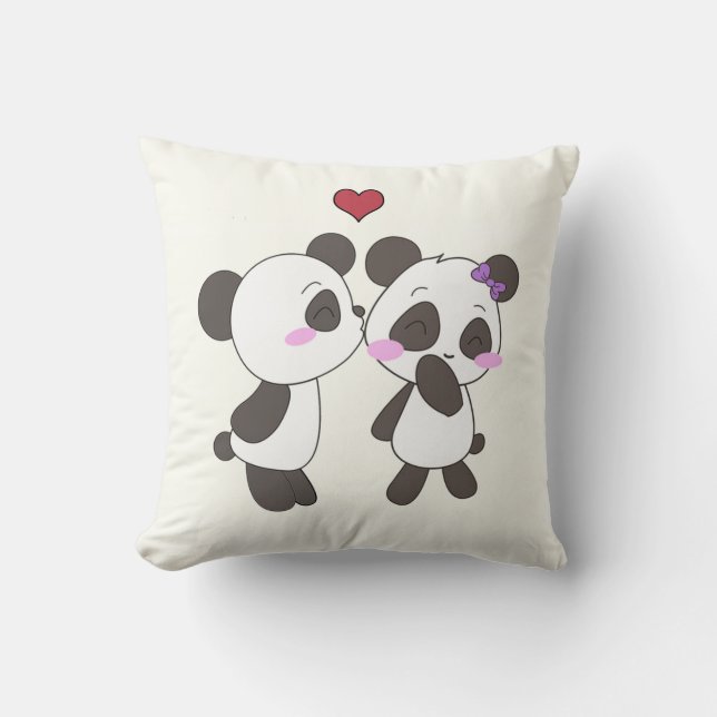 Panda Love Pillows! <3 Cushion (Front)