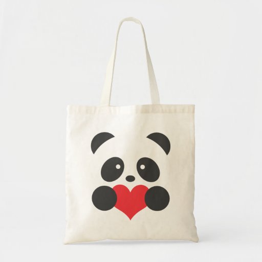 Image of Panda love tote bag