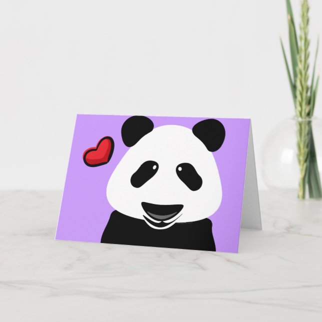 Panda Love You Beary Much Modern Card (Front)