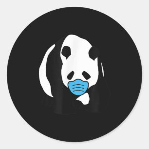 Panda Lover   Cute Panda Bear Face Mask Classic Round Sticker