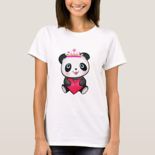 Panda Lover Fan Gift Valentine's Day Heart Present T-Shirt