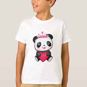 Panda Lover Fan Gift Valentine's Day Heart Present T-Shirt