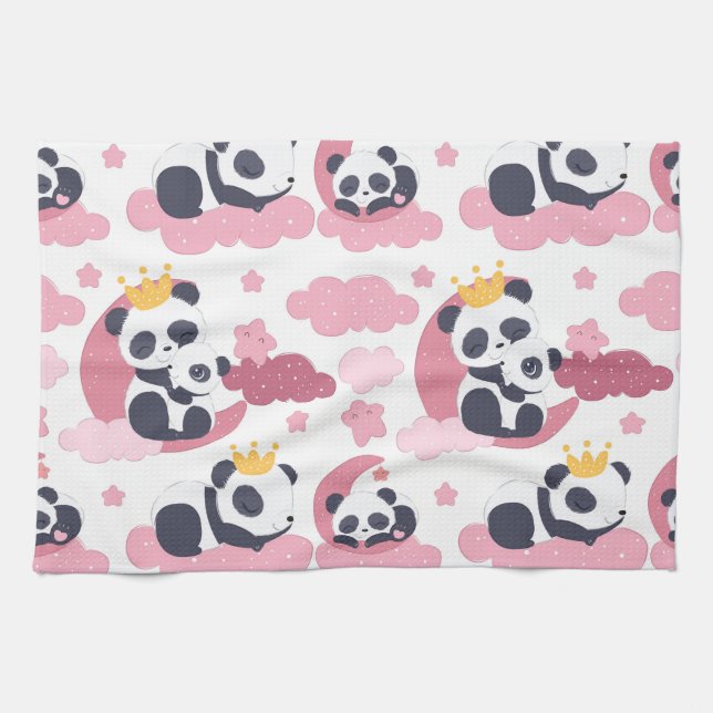 Panda Lover | I Am Nicknamed As Panda Tea Towel (Horizontal)