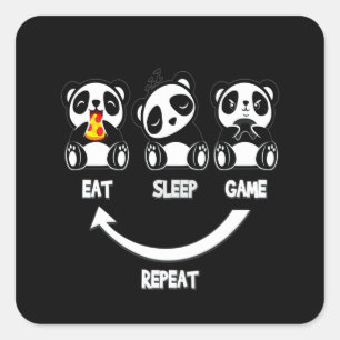 Panda Lover Keep Calm And Love Panda Square Sticker