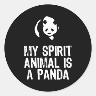 Panda Lover My Spirit Animal Is A Panda Classic Round Sticker