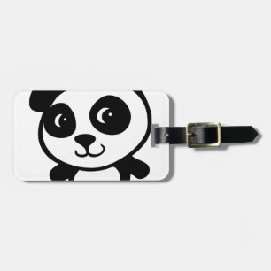panda luggage tag
