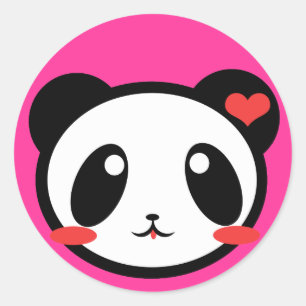 Panda Luv! Classic Round Sticker