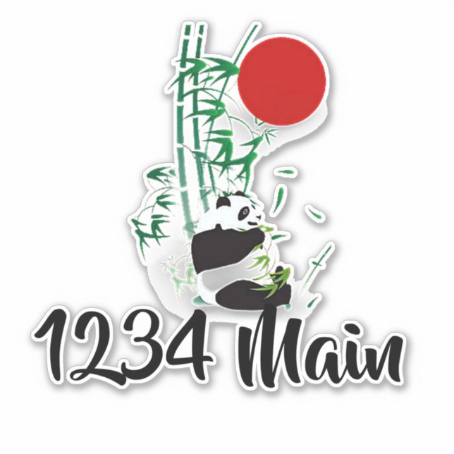 Panda mailbox sticker (Front)