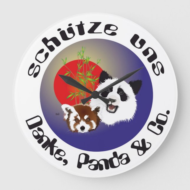 Panda Meeting Large Clock (Front)