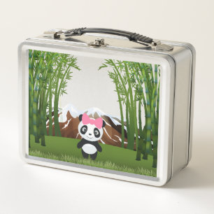 Panda metal lunch box
