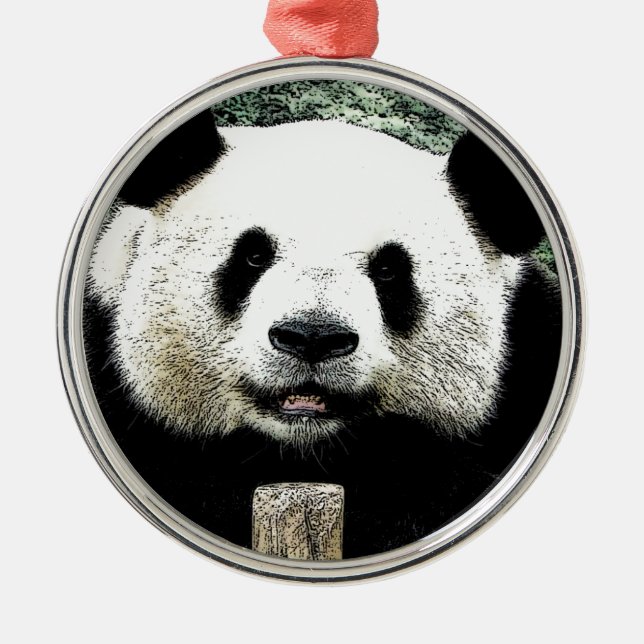 Panda Metal Tree Decoration (Front)
